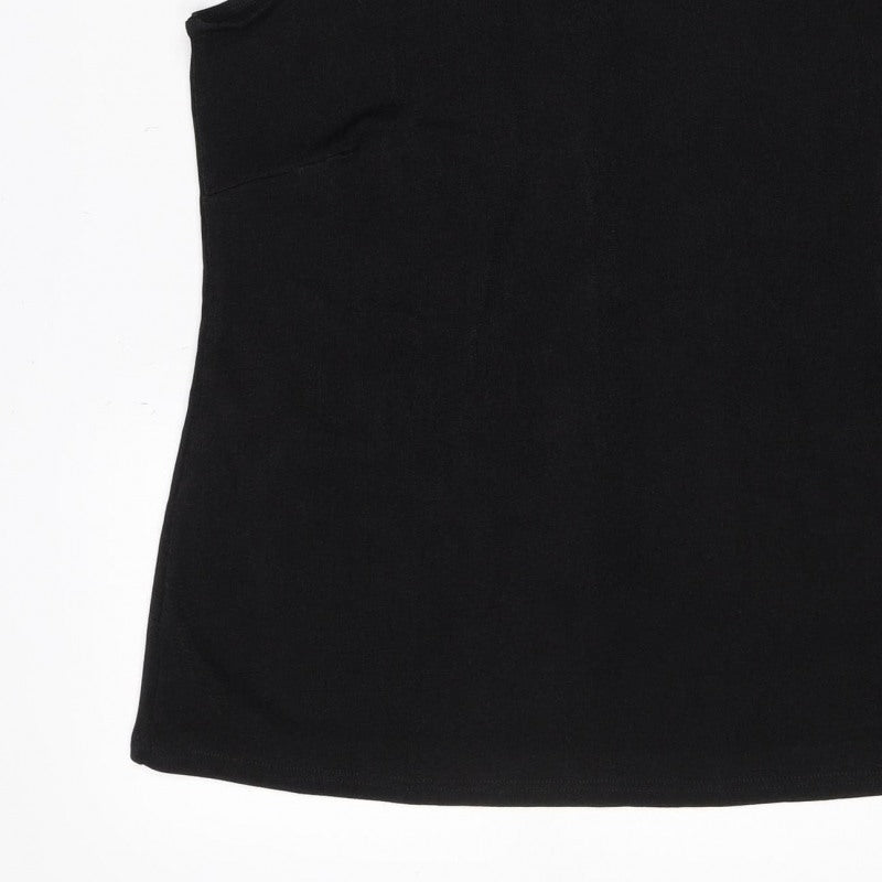 Culipa Women’s Black UK 16 Basic Stretch Scoop Neck Tank Top