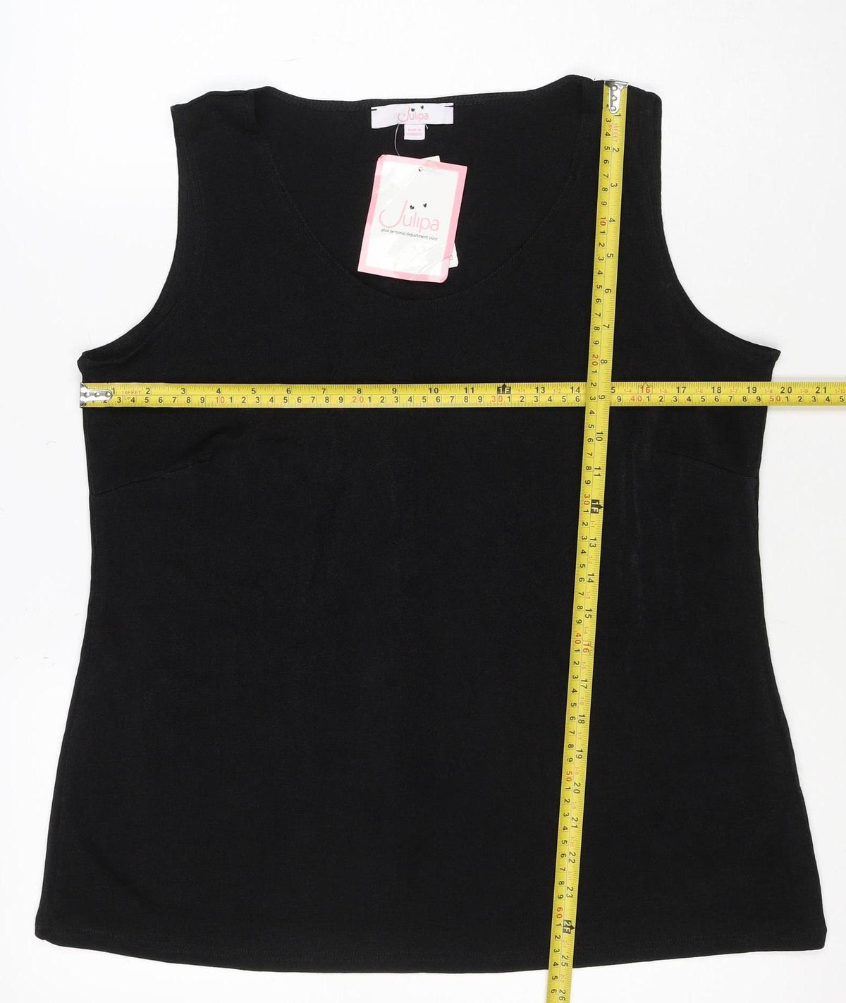 Culipa Women’s Black UK 16 Basic Stretch Scoop Neck Tank Top