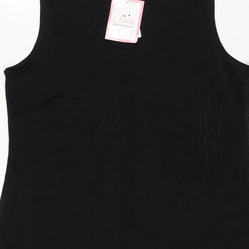 Culipa Women’s Black UK 16 Basic Stretch Scoop Neck Tank Top