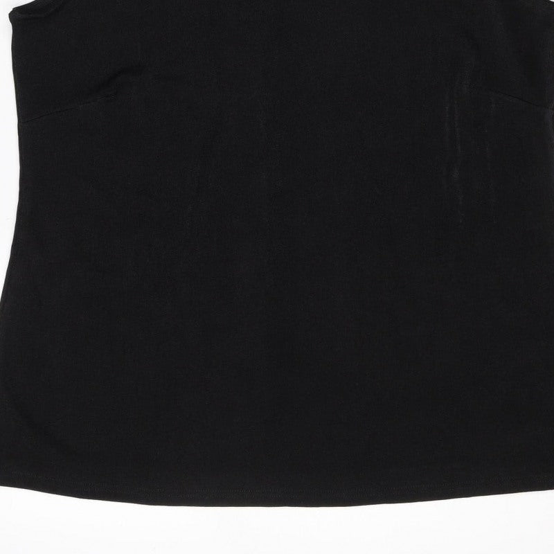 Culipa Women’s Black UK 16 Basic Stretch Scoop Neck Tank Top