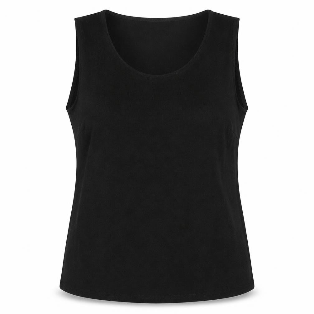 Culipa Women’s Black UK 16 Basic Stretch Scoop Neck Tank Top