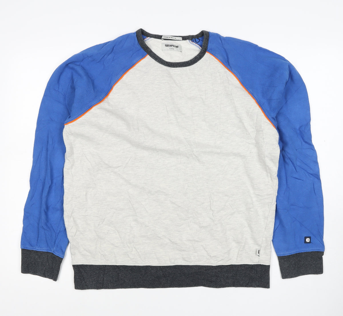 Caterpillar Mens Multicoloured XL Crew Neck Pullover Sweatshirt