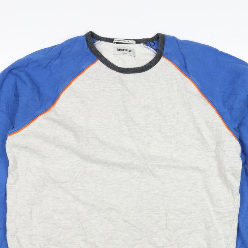 Caterpillar Mens Multicoloured XL Crew Neck Pullover Sweatshirt