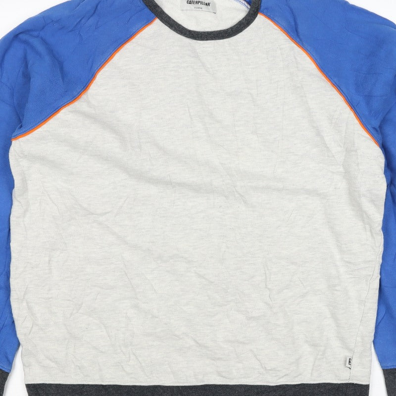Caterpillar Mens Multicoloured XL Crew Neck Pullover Sweatshirt