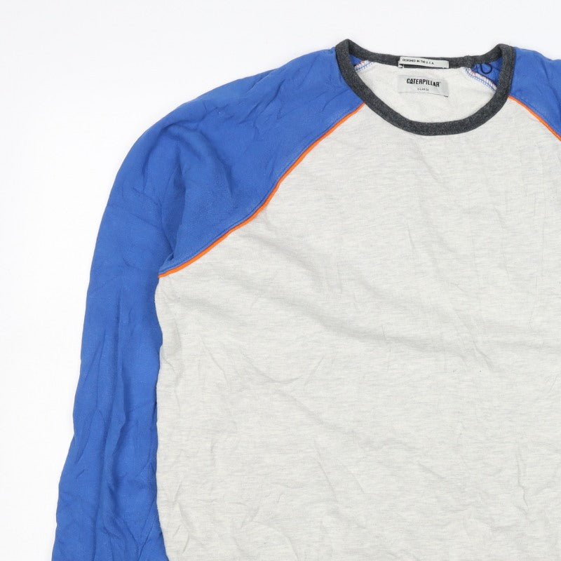 Caterpillar Mens Multicoloured XL Crew Neck Pullover Sweatshirt