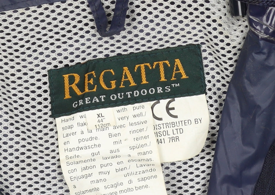 Regatta Unisex Adults Blue XL Hooded Waterproof Rain Jacket