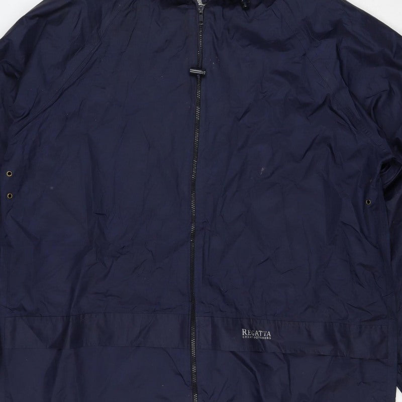 Regatta Unisex Adults Blue XL Hooded Waterproof Rain Jacket