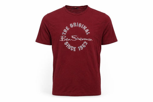 Ben Sherman Men’s Red M Graphic Logo Crew Neck Cotton T-Shirt