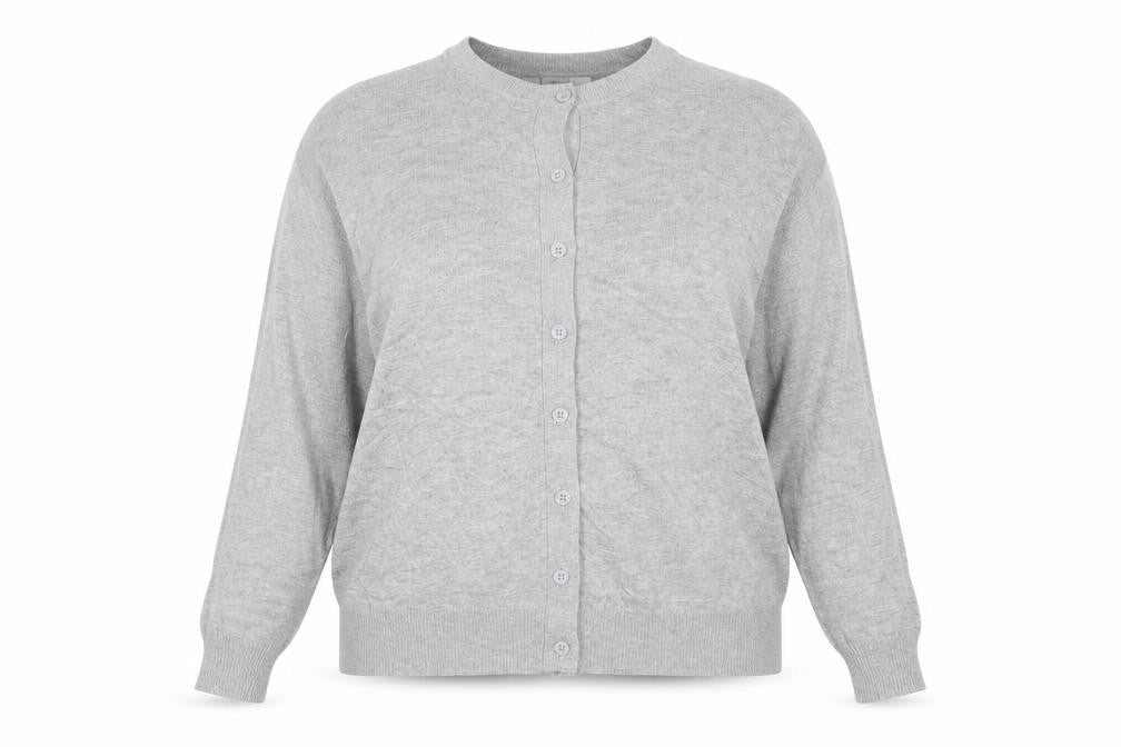 Marks and Spencer Women Grey Size 20 Round Neck Button Cardigan