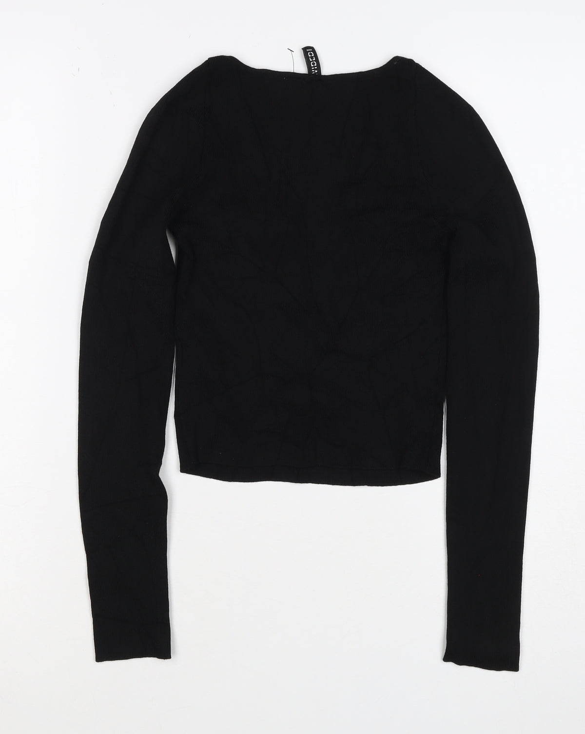 H&M Women Black S Slim Fit Round Neck Knit Pullover Jumper