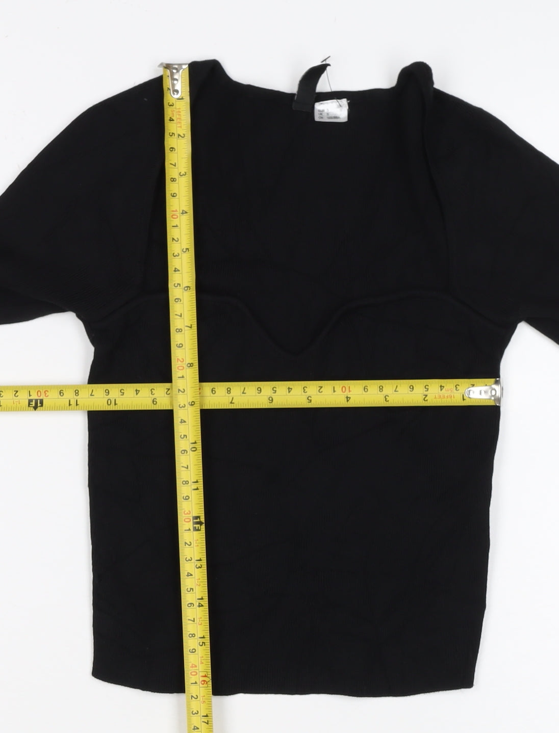 H&M Women Black S Slim Fit Round Neck Knit Pullover Jumper