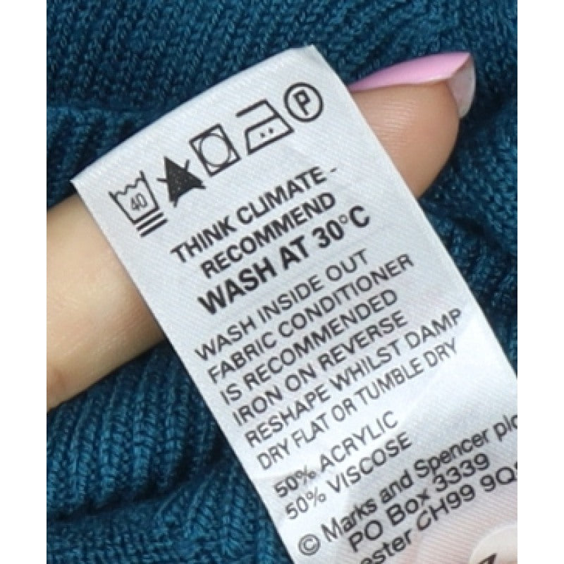 Marks & Spencer Women Blue V-Neck Button Cardigan UK 16 Knit