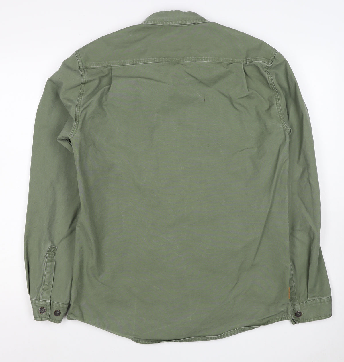 Billabong Mens Green M Military Jacket Button Pocket Overshirt