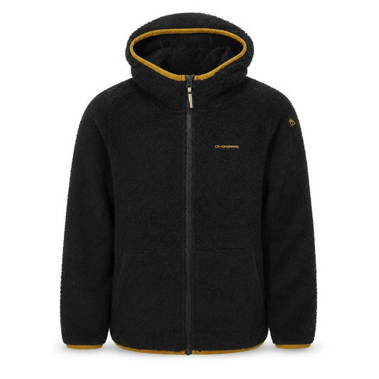 Craghoppers Boys Black Fleece Hooded Jacket Age 13 EU 158 Full Zip