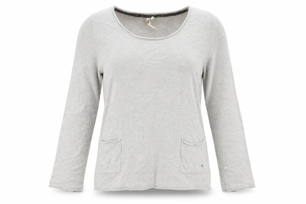 White Stuff Women’s Grey Size 12 Knit Pocket Pullover Jumper