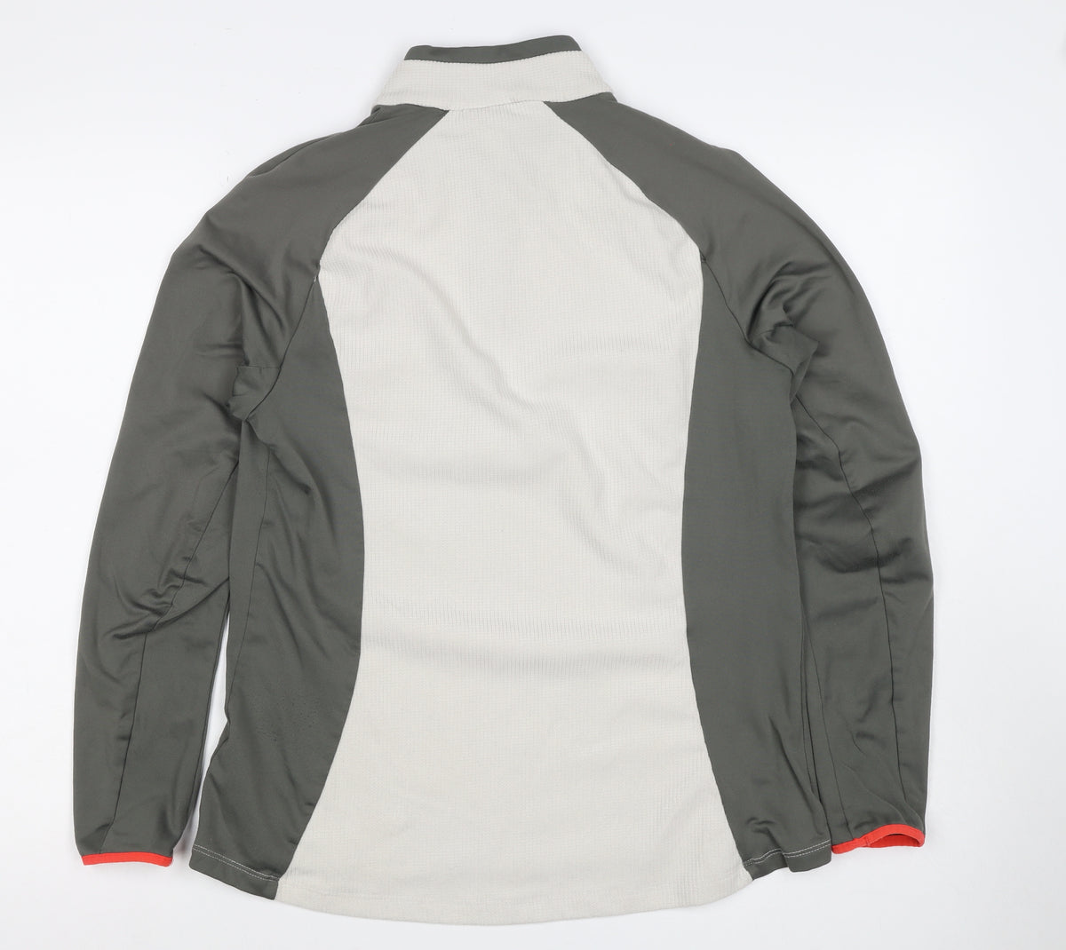 Quechua Men's Grey Ivory L Quarter Zip Hiking Activewear Top
