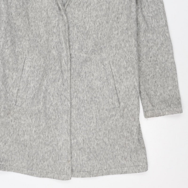 Vero Moda Women’s Grey XS Open Front Mid-Length Fleece Coat