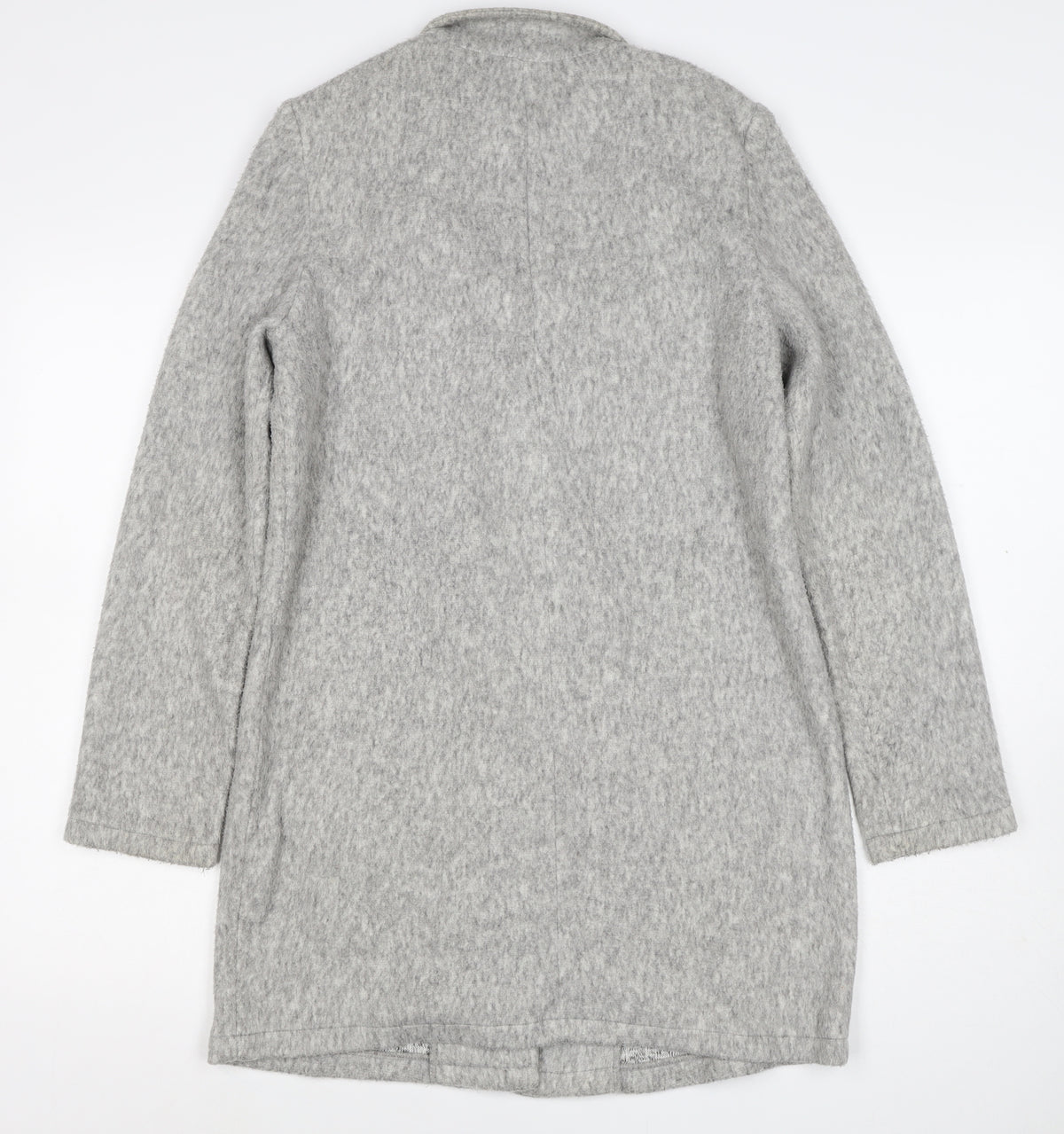 Vero Moda Women’s Grey XS Open Front Mid-Length Fleece Coat