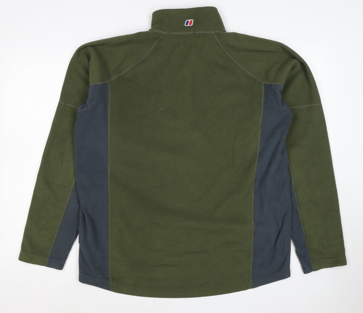 Berghaus Men’s Green Navy Fleece 1/4 Zip Pullover Sweatshirt L