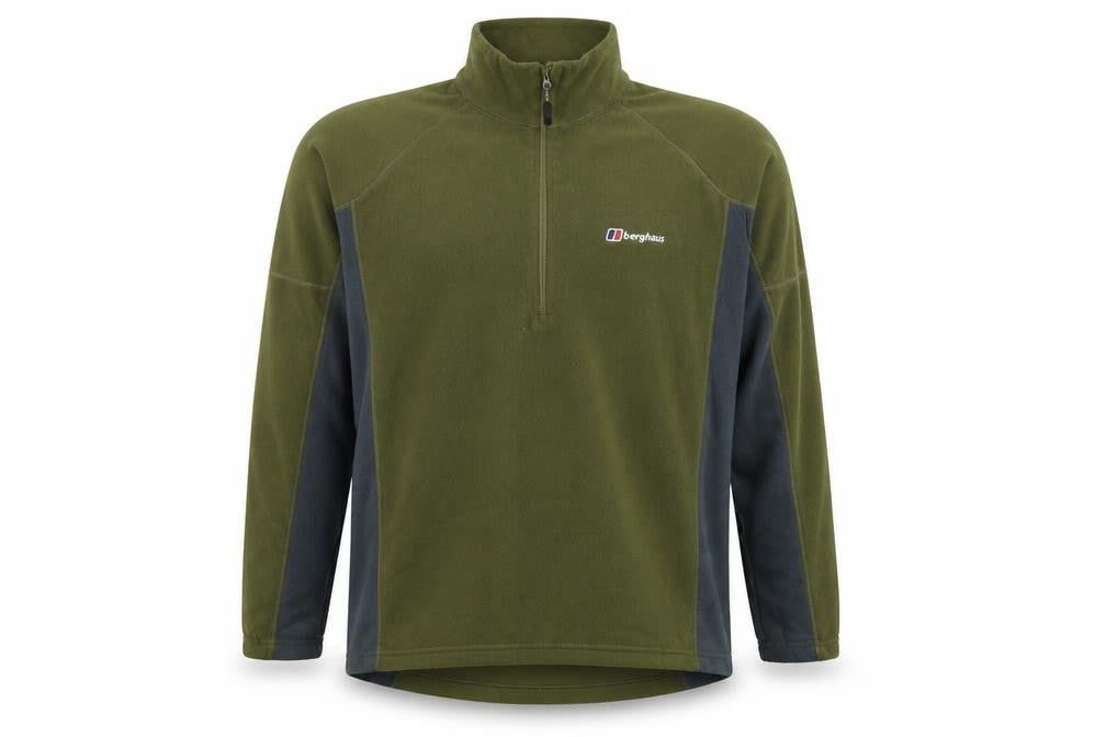 Berghaus Men’s Green Navy Fleece 1/4 Zip Pullover Sweatshirt L