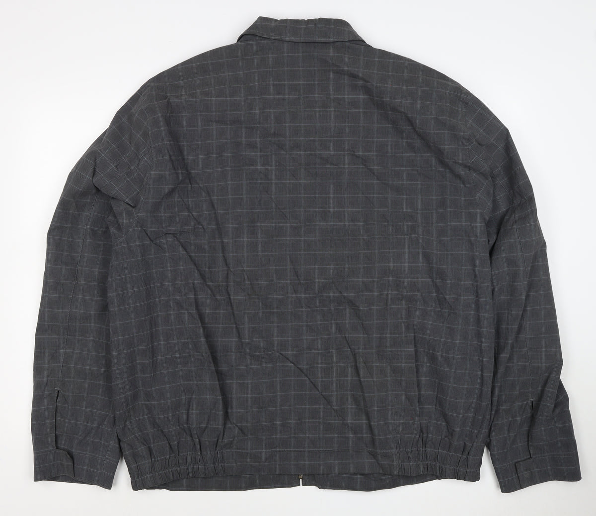Marks and Spencer Men's Grey Check 2XL Full Zip Basic Jacket