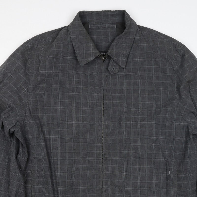 Marks and Spencer Men's Grey Check 2XL Full Zip Basic Jacket