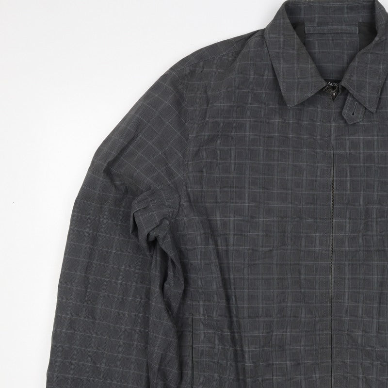 Marks and Spencer Men's Grey Check 2XL Full Zip Basic Jacket