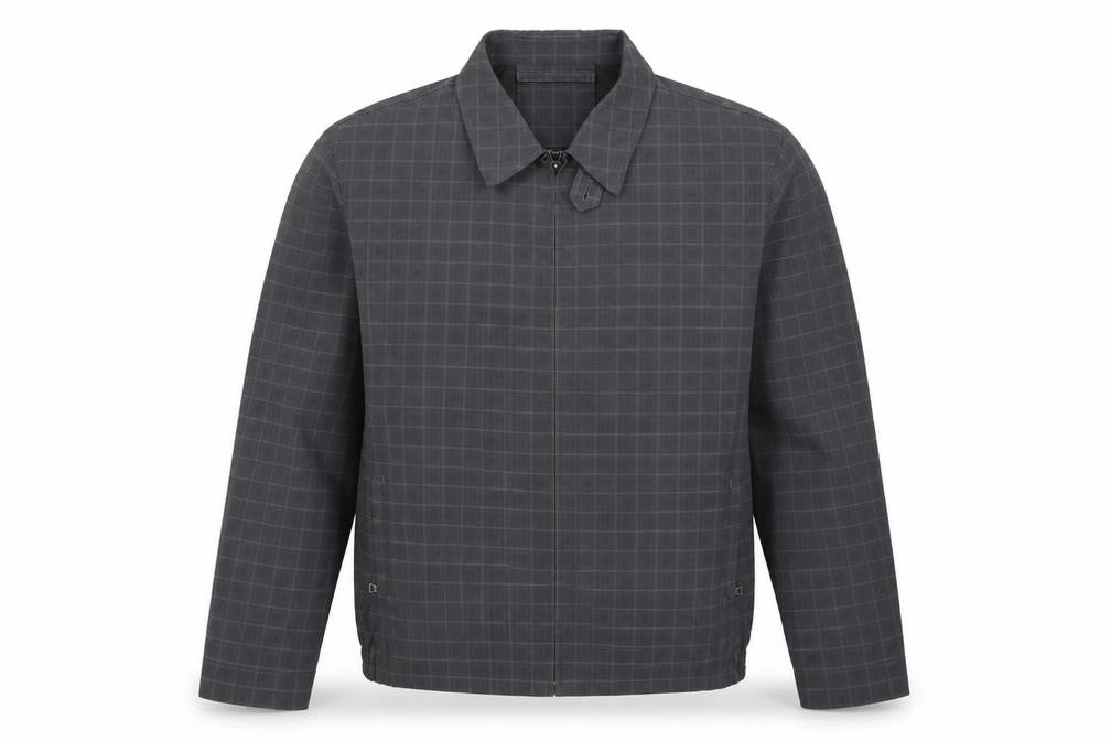 Marks and Spencer Men's Grey Check 2XL Full Zip Basic Jacket
