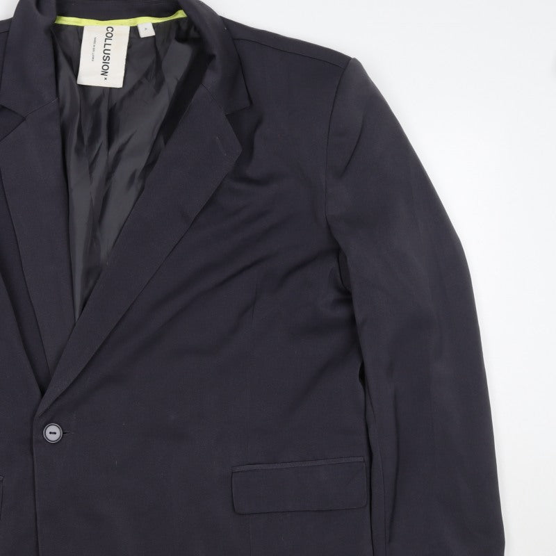 Collusion Women’s Black XL Oversized One Button Notch Lapel Blazer