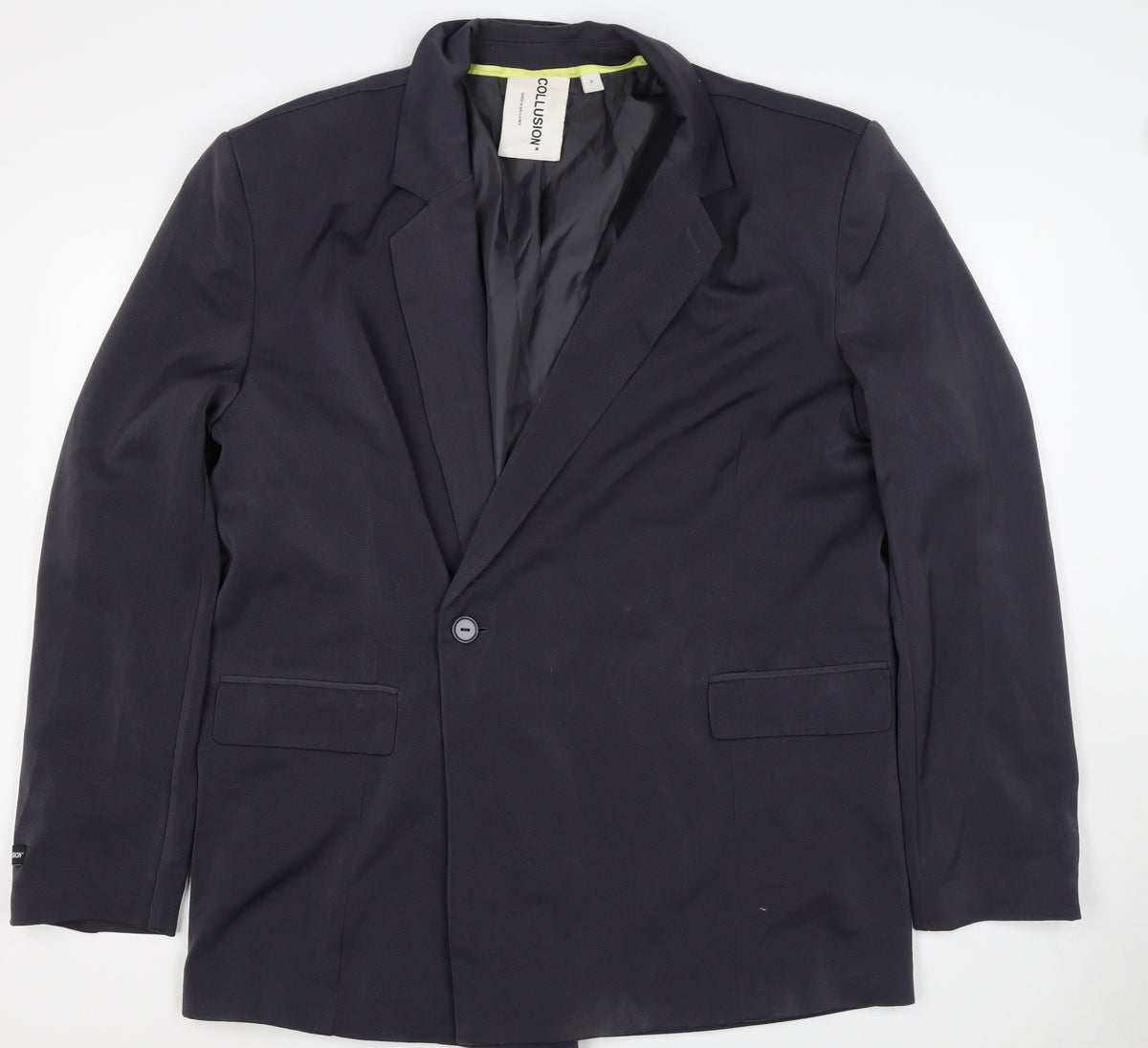Collusion Women’s Black XL Oversized One Button Notch Lapel Blazer