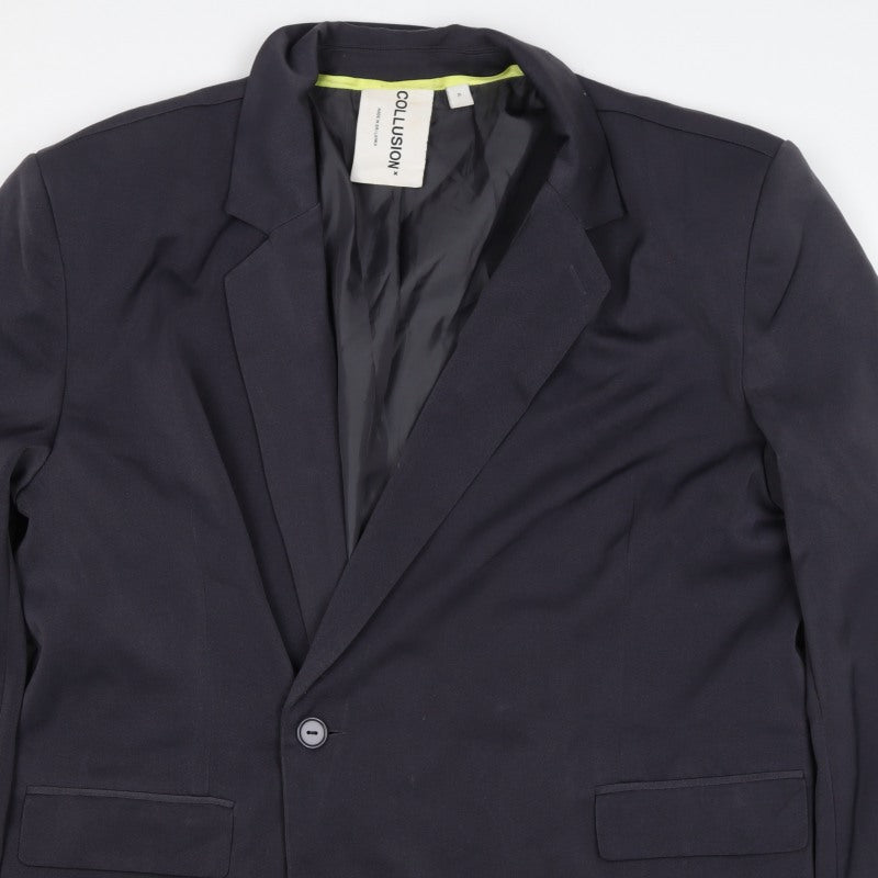 Collusion Women’s Black XL Oversized One Button Notch Lapel Blazer