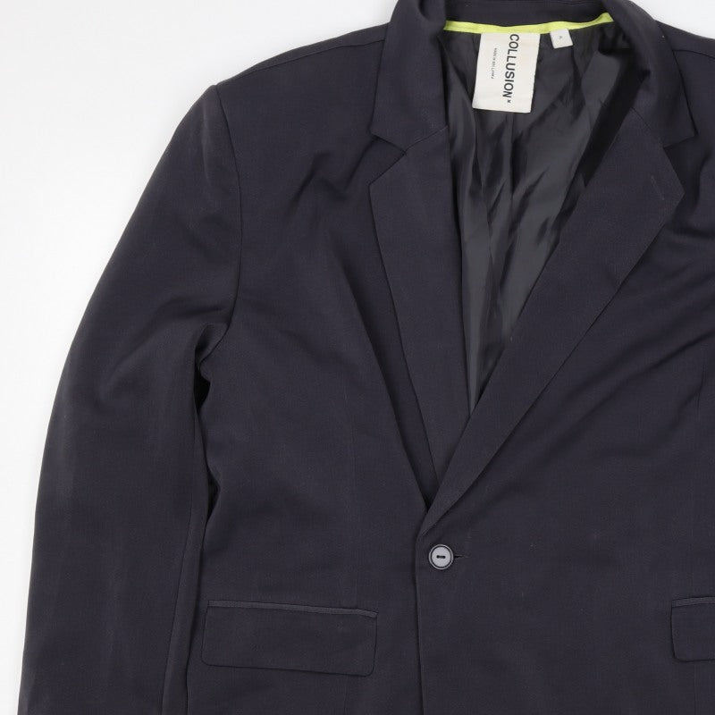 Collusion Women’s Black XL Oversized One Button Notch Lapel Blazer