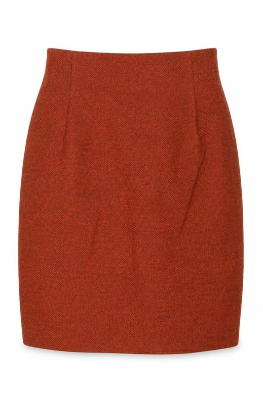 Laura Ashley Women Orange UK 16 Pure Wool Pencil Knee Length Skirt