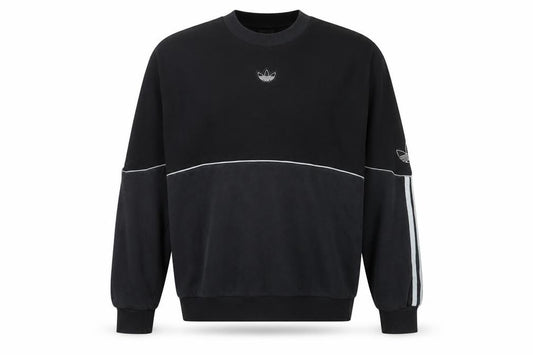 Adidas Originals Men's Black L Pullover Crew Neck Logo Sweatshirt