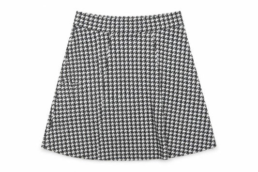 M&S Women Black White Geometric A-Line Knee Length Skirt UK 18 Long