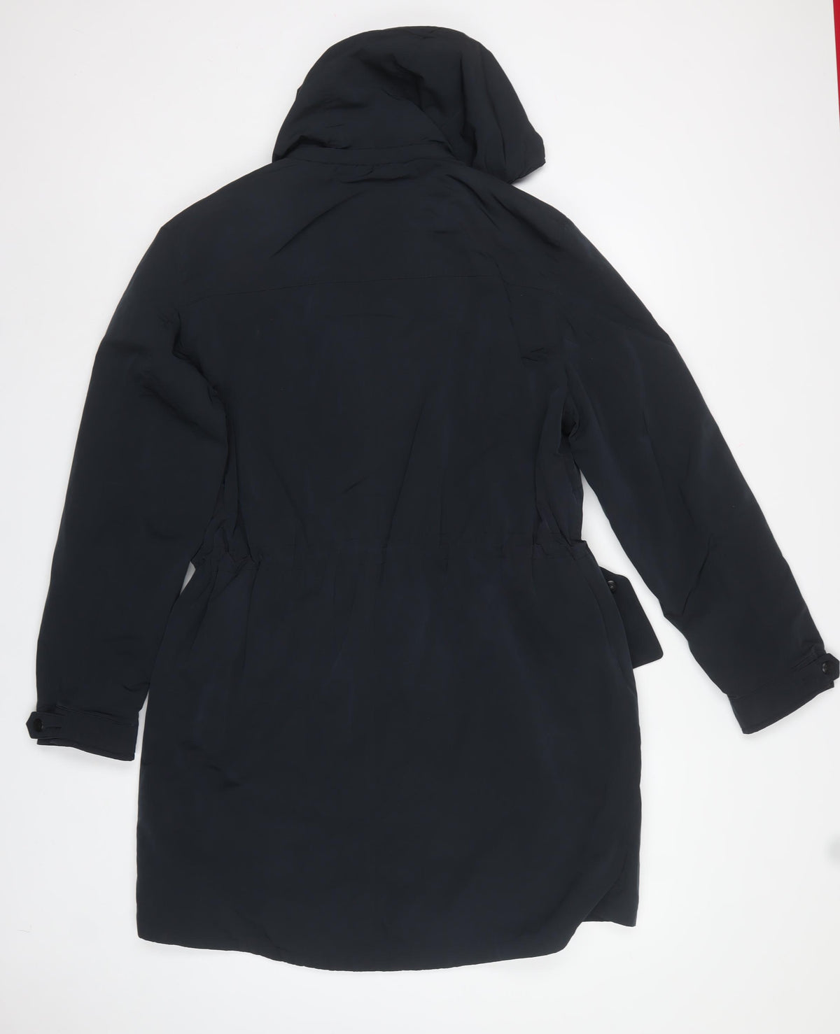 Massimo Dutti Men’s Blue Long Hooded Parka Coat Size L Polyamide