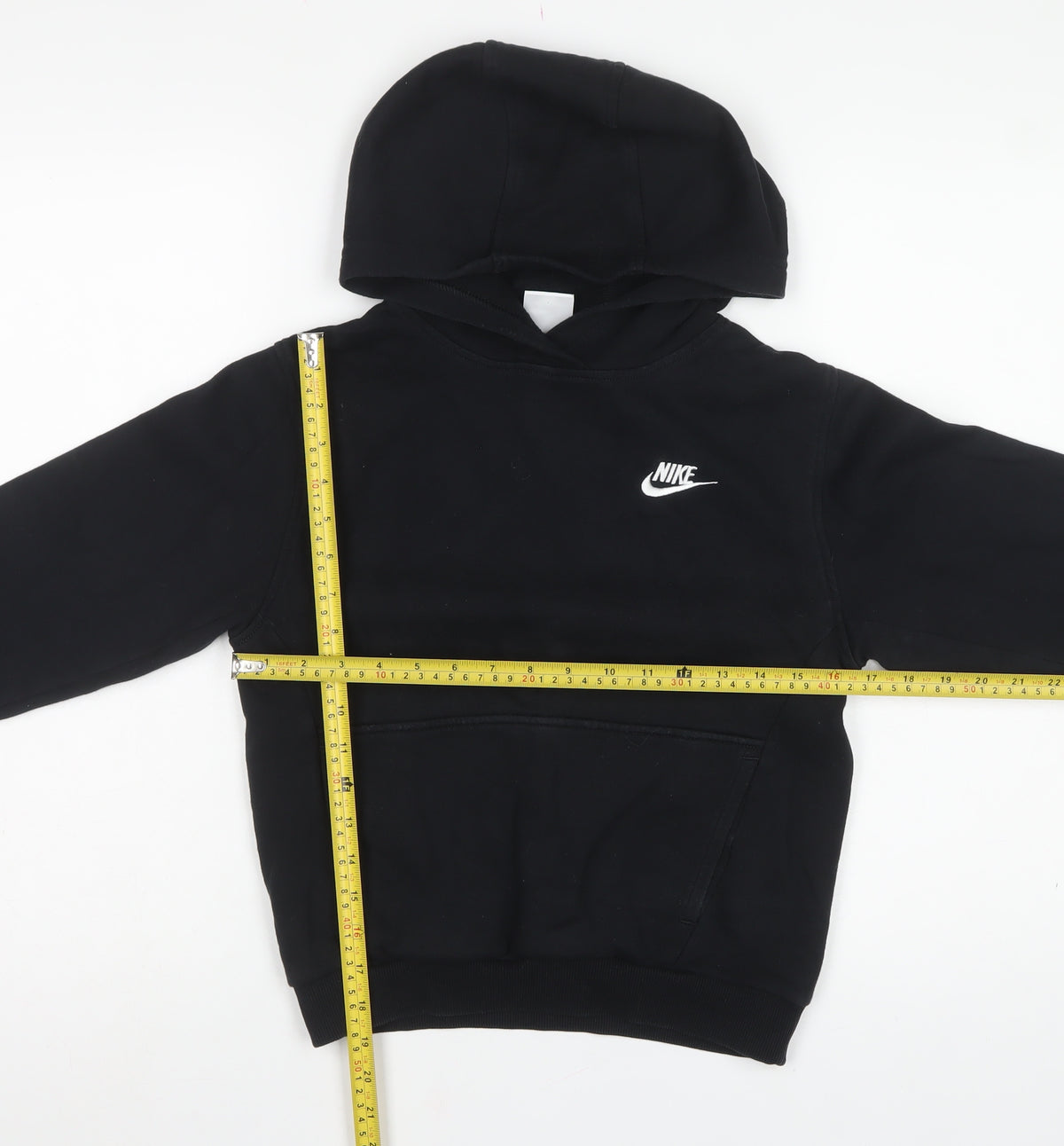 Nike Boys Black M Pullover Hoodie Logo Kangaroo Pocket