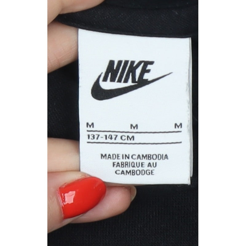 Nike Boys Black M Pullover Hoodie Logo Kangaroo Pocket