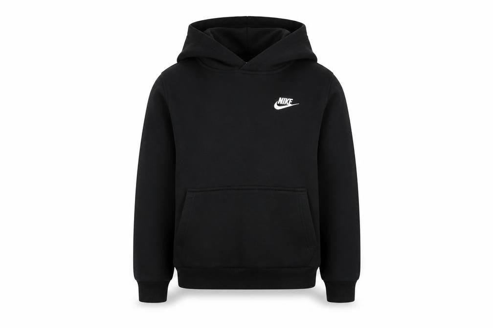 Nike Boys Black M Pullover Hoodie Logo Kangaroo Pocket