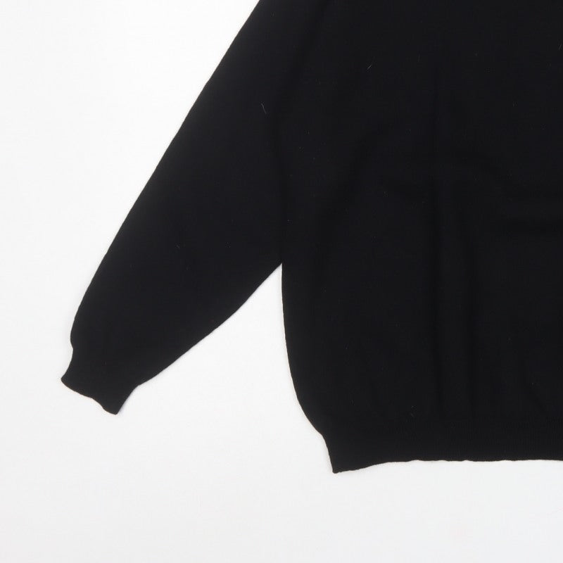 Tulchan Women Black Wool L Vintage 1997 Crew Neck Pullover Jumper
