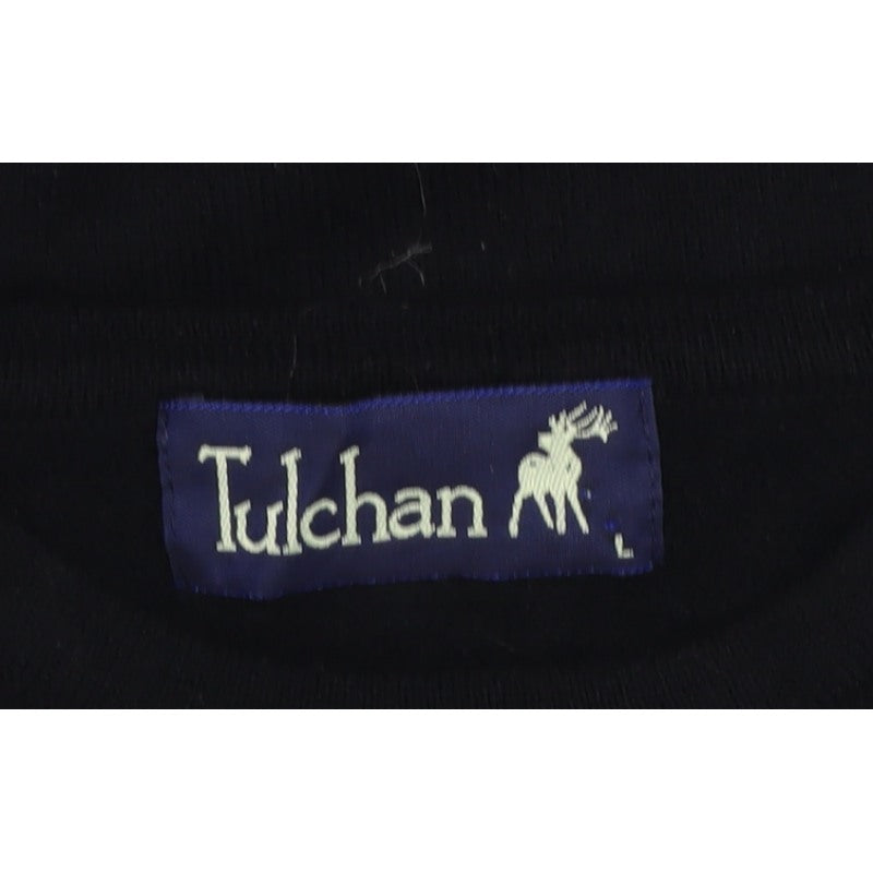Tulchan Women Black Wool L Vintage 1997 Crew Neck Pullover Jumper