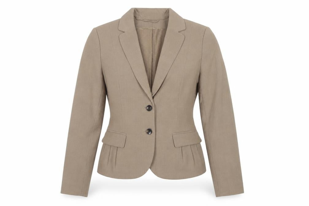H&M Women’s Beige UK 10 Tailored 2 Button Lined Blazer Jacket