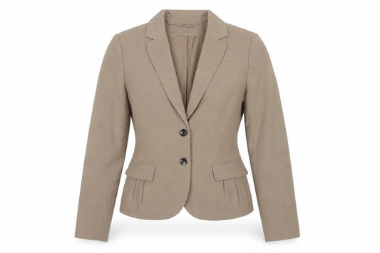 H&M Women’s Beige UK 10 Tailored 2 Button Lined Blazer Jacket