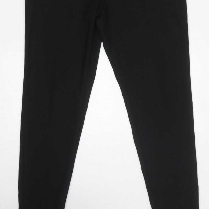 Primark Women Black UK 4 Double-Breasted Collared Tapered Jumpsuit