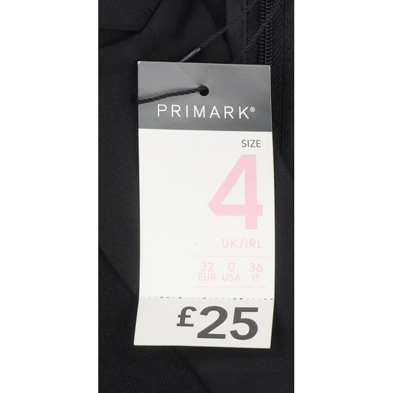 Primark Women Black UK 4 Double-Breasted Collared Tapered Jumpsuit