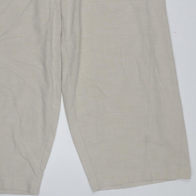 Marks and Spencer Women Beige Size 20 Regular Wide-Leg Trousers
