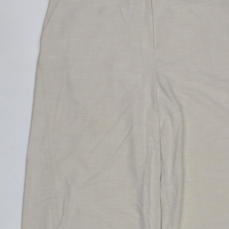 Marks and Spencer Women Beige Size 20 Regular Wide-Leg Trousers