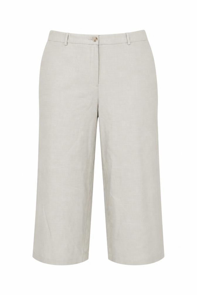 Marks and Spencer Women Beige Size 20 Regular Wide-Leg Trousers