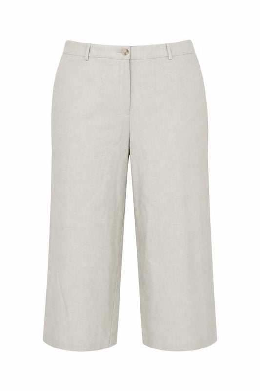 Marks and Spencer Women Beige Size 20 Regular Wide-Leg Trousers