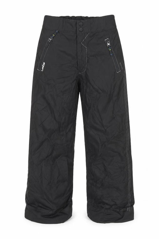 Oxylane Boys Black 12 Years Snow Pants Ski Insulated Zip Pockets